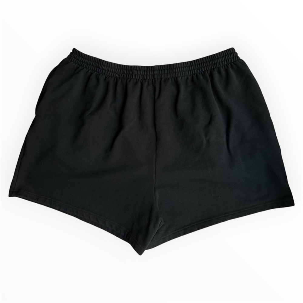 Skims Cotton Fleece Classic Shorts Onyx Black Size 4X Stretch Comfort Women’s